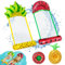 colmanda 2PCS Hamaca Piscina, Colchoneta Hinchable Piscina, Portátil Pool Lounge Float Piscina con 2 Portavasos Flotantes, Hamaca de Agua con Forma de Sandía y Piña para Adultos Niños