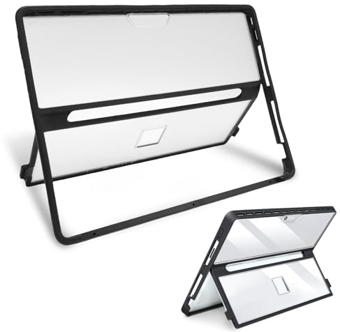 LICAEVEY Tablettfodral för Pro 11 10 9 8 13 Tum Tablett, Anti Drop Tablett Skyddande Täckning Kompatibelt med Typ Omslagstangentbord, Inbyggd Pennanhållare, Halvtranslucent (matt vit)