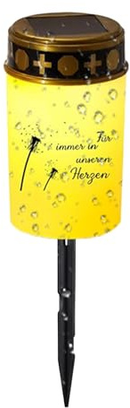Luce Tomba per Cimitero | Lanterna Tè Decorativo,Luce Paletto LED Esterna Commemorativa per Giardino Cimitero Tombale Decorazione