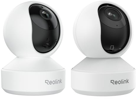 Reolink Set: E1 Pro 3K WLAN Überwachungskamera & E1 Zoom 4K PTZ Indoor Kamera, Personen/Haustier/Schreierkennung, 3X Optischer Zoom, Auto-Tracking, 2,4/5GHz Wi-Fi 6, Babyphone & Hundekamera