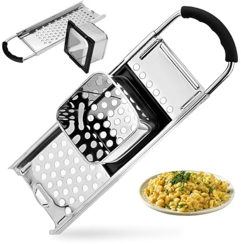 Spaetzle Maker Stainless Steel Ergonomic Handle Washable Anti Rust Pasta Maker German Egg Noodle Tool - Spaetzle