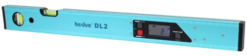 hedue® Digitale Wasserwaage DL2 - Wasserwaage 60cm mit Drehfunktion & beleuchtbarem Display, akustisches Signal bei 0° und 90°