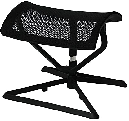 FineBuy Fußauflage LEGPRO Ottomann Design Beinauflage Stoffbezug/Mesh für Büro Fußablage höhenverstellbar Beinablage Schreibtisch Fußstütze verstellbar Hocker