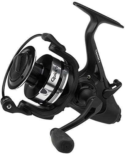 DAM Quick 1 FS, Angelrolle, Spinnrollen, Hochgeschwindigkeits-Angelrolle mit Smooth Drag System für ultimative Leistung, Unisex, Schwarz, 6000