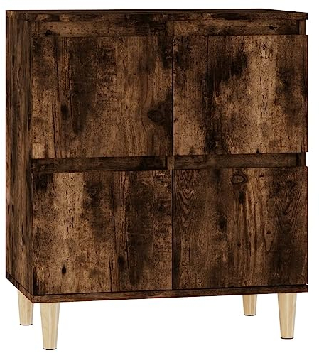 vidaXL Buffet, Armoire Latérale, Placard avec Rangement, Meuble de Salon Salle de Séjour Intérieur, Scandinave, Chêne Fumé Bois d'Ingénierie