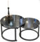 HeyHeaven® Couchtisch rund Marmor 2er Set – Runder Couch Tisch in schwarz Marmor Optik mit schwarz Metallgestell – moderner Tisch für Wohnzimmer, Schlafzimmer & Balkon, Ø70 Ø50