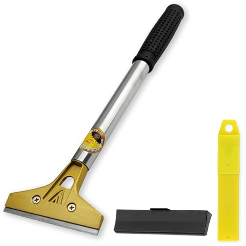 Grattoir à Peinture, Grattoir Vitre avec 10 Lames, Grattoir pour Colle, Industry Grattoir pour Plaque avec Lames Métalliques, Grattoir Peinture avec Long Manche, pour Carrelage, Papier Peint, Colle