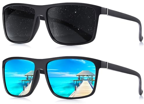 ANYLUV Polarisiert Sonnenbrille-Herren Damen Outdoor Sunglasses Sonnenbrillen Unisex Retro Schwarz Brille UV400 Fahren Wandern Golf