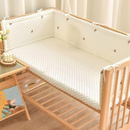 PTKG Babybett Umrandungen Nestchen Babybett Umrandung Kinderbett Umrandung Beistellbett Umrandung Atmungsaktive Krippenumrandung Weich Bettnestchen Umrandung,A03,150cmc