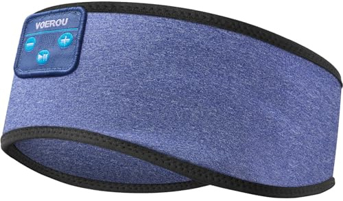 Voerou Casque de Sommeil Bluetooth 5.4, Bandeau Sport, écouteurs sans Fil avec Haut-parleurs stéréo Ultra-Plats, pour Dormir, Sport, Course, Yoga, méditation, Accessoires Hommes Femmes