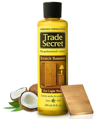 Trade Secret Light Wood Scratch Concealer, Scratch Remover for Real Wood Furniture & Floors – Covers Nicks, Scuffs & Dogs, Cats Scratches, Marks, Minor Defects