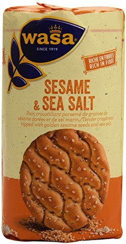 Wasa Pane Croccante Runda con Semi di Sesamo e Sale, Ricco di Fibre - 290 gr