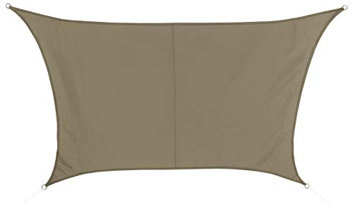 BB Sport Sonnensegel 3m / 4m x 2m Cappuccino Trapez Wetterbeständig Wasserabweisend Sonnenschutz 100% PES Sichtschutz Windschutz UV Schutz Schattenspender