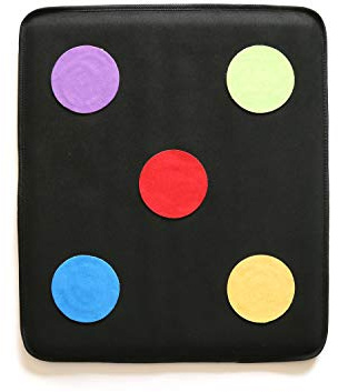 LEONARK mikrofiber Fäktningsmål för sabelfolie och epee med en/fem Bullseye - Självträningshjälpsvärdmål - Hemfäktningsutrustning för fäktare för barn och vuxna (Svart Pro)
