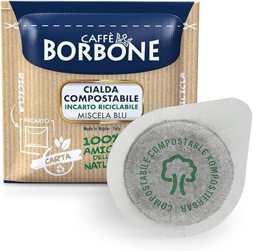 Caffè Borbone Cialda Compostabile, Miscela Blu - 300 Cialde - Sistema ESE diametro >44 mm - 300 pz (2x150 pz)