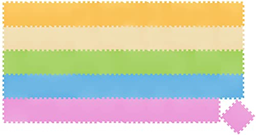 LittleTom 45 Teile Spielmatte Baby Puzzlematte ab Null - 30 x 30 cm Krabbelmatte Bodenmatte Kinder - Puzzle Teppich Kinderzimmer Matte - Outdoor Bodenschutzmatte Spielteppich Eva Schaumstoff Isomatte