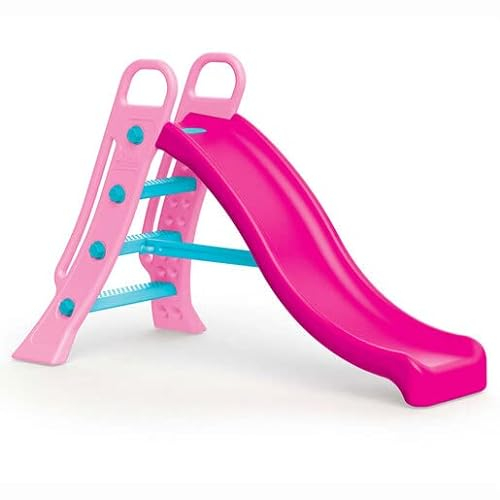 Dolu Big Garden Slide With Water Feature For Children From 2 Years 2 in 1 Large Light Pink Ladder and Bright Pink Slope Freestanding Slide for Kids Indoor & Outdoor Play Equipment For Children Kids