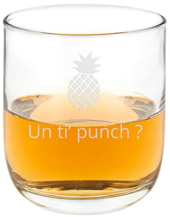 Verre à Rhum Personnalisé Gravé - Transparent Avec Gravure Laser Texte - Conique Évasé Personnalisable