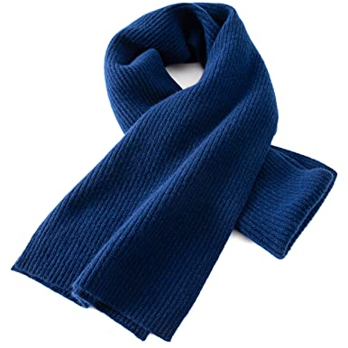 Villand 100% Kaschmir Schal für Damen, leichter Kaschmir Wickelschal (Marineblau)