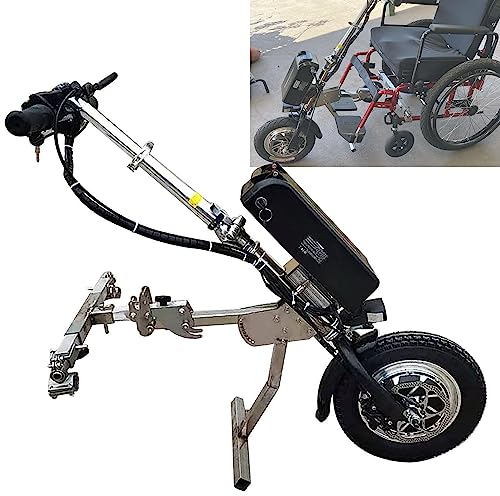 Elektrischer Handbike-Rollstuhlaufsatz, 3-Gang-Einstellung, Reichweite 90km, 12-Zoll-RäDer, UmrüStsatz FüR ElektrorollstüHle,B