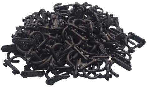 TEKLiNe 100 ganchos de nailon para paneles perforados para herramientas, ganchos de nailon con gancho para colgar herramientas, herramientas, taller, organización y espacio de trabajo