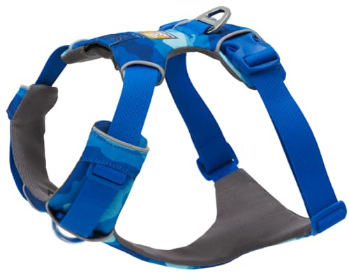 RUFFWEAR Front Range Small Dog Harness, Reflective, Adjustable, Comfortable, 2 Lead Attachments, Size S, Coastal Mountains