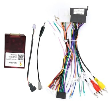 16pin Car Stereo Radio Power Retrofit Wiring Harness Cable Adapter fits for Hyundai IX35 Tucson 2 Azera Kia Sportage Sorento w/ 24p OEM Backup Camera & Factory Amplifier
