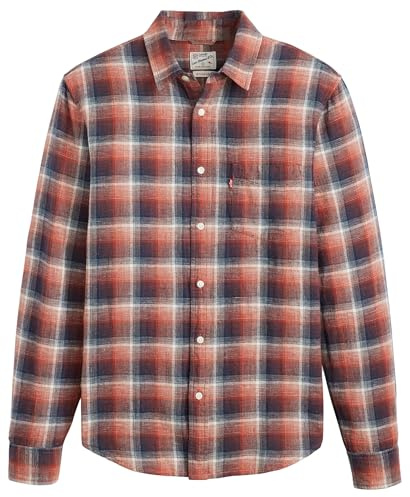 Levi's Sunset 1 Pocket Standard Camisa, Nolan Plaid Dress BL, XL para Hombre