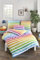 KK SHOPPING Versandhandel Klaus Kolodzie Bunte gestreifte Renforce-Bettwäsche-Set, 2-teilig, 135 x 200 cm Bettbezug, 80 x 80 cm Kissenbezug