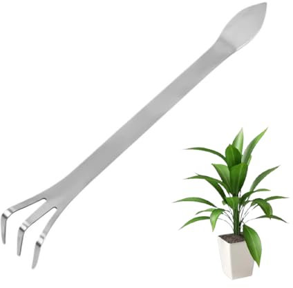 SGERUFZ Kit Bonsai avec Herse à Griffes et Schaufel en Acier Inoxydable à 3 Dents pour le Démêlage des Racines de Bonsai avec Poignée Ergonomique