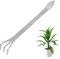SGERUFZ Pala y Rastrillo Bonsai + Desenredador de Raíces de Acero Inoxidable con 3 Púas para Herramientas de Árbol Bonsai con Mango Ergonómico