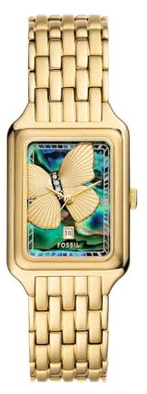 Fossil Montre Raquel pour Femme, Mouvement à Quartz à Trois Aiguilles avec Bracelet en Acier Inoxydable, Gris, 26 mm, Bracelet