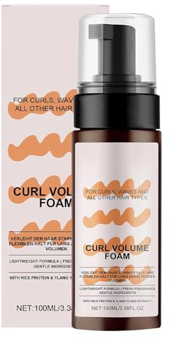 Mousse Per Capelli, Mousse Nutriente, Volumizzante Schiuma Stilizzante Definizione Anti con Idratazione per Capelli Ricci e Ondulati adatto per Uomo e Donna di Uso Domestico