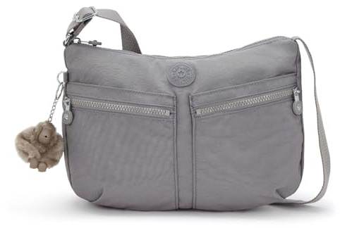 Kipling IZELLAH Mittelgroße Umhängetasche, Inviting Grey (Grau)