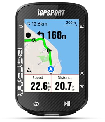 iGPSPORT BSC300 GPS Bike Computer, Wireless Offline MAP Navigation Off Course Warning Bluetooth ANT+ Cycling Computer Waterproof