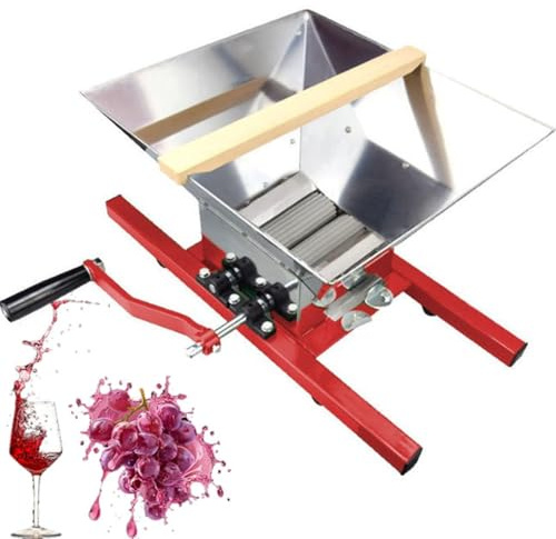Molino Extractor de Jugo Manual Para Frutas de 7L de Gran Capacidad, Triturador de Frutas Portátil con Diseño Fácil de Limpiar Para Prensado de Vino y Sidra Grapes