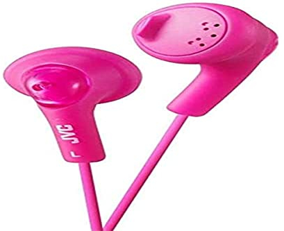 JVC Gumy HA-F160 - Auriculares In Ear con Cable de 1 metro para Android, iPhone, Ordenadores, Portátiles, Consolas y más (Imán de Neodimio, Jack de 3,5 mm, 15 Hz - 20 KHz), Color Rosa