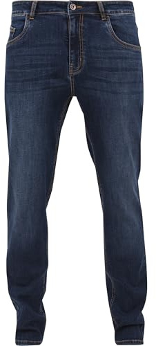 Urban Classics Jean Stretch Homme Jean Bleu foncé W30L32 98% Coton, 2% Élasthanne Coupe Straight