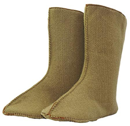 Insun Unisex Calze in Feltro per Stivali Scarpe Interne per Stivali in Gomma 1 Paia cachi 45 EU
