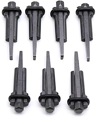 Juego de 7 divisores de piedra, cuña de metal, divisor de roca, herramienta manual de división de piedra