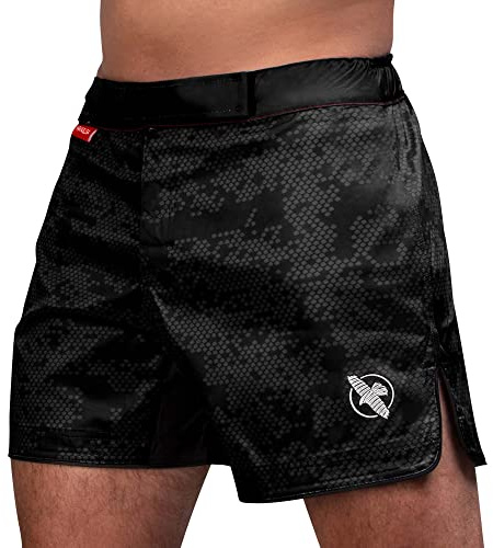 Hayabusa Hexagon Mid-Thigh Fight Short - Black, Large