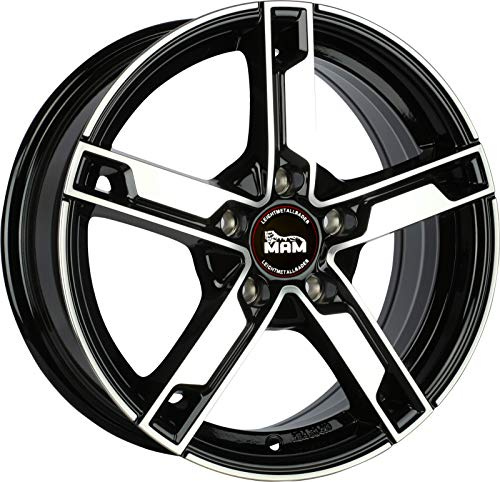 MAMW4 7JX17 4/100 ET35 63.4 BLACK FRONT POLISH Llantas de aluminio