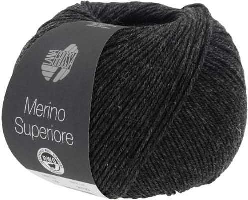LANA GROSSA Merino Superiore | Pure, extrafeine Merinowolle waschmaschinenfest und filzfrei | Handstrickgarn aus 100% Schurwolle (Merino extrafein) | 50g Wolle zum Stricken & Häkeln | 180m Garn FB7