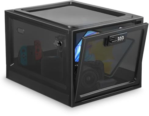 Lockable Medicine Box, Lockable Fridge Storage Box, Premium Material Lockable Container for Medicine, Phone, Food, Lock Box for Refrigerator Kitchen Home Safety, Fridge Safe Box (01)