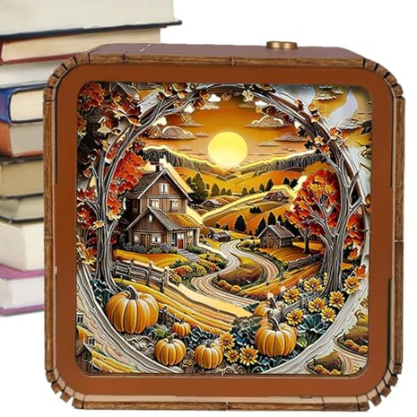 Generico Luce notturna per puzzle in legno, Luce notturna per puzzle,Lampada artistica portatile | Puzzle in legno Luce notturna a LED wireless, giocattolo puzzle con luce notturna per il compleanno