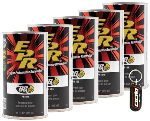 5 Cans of New BG EPR Engine Performance Restoration 109 With MotorGod Key Chain