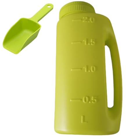 Separador manual, de sal de nieve, distribuidor de semillas, distribuidor de derretimiento de nieve, distribuidor de 2 l, con pala, dispensador de fusión de hielo, tamaños de apertura