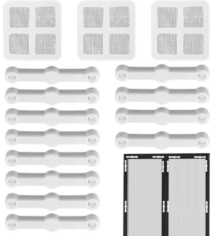 12Stück fenst-er Screen Clips, Keine Bohrenden Selbstklebenden fenst-er Screen Installer Clips, Magnetstreifen, Insekt Screen Schnalle Für Küchenbalkon Tür Dach fenst-er Insektenschutz