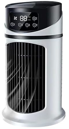 Portable Air Cooler - Mini Mobile Air Conditioner Unit Energy Saving Evaporative Cooler, USB Silent Cooling Bladeless Fan with Digital Display,Timing & Humidifier Function for Home Office