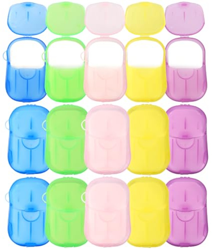 CXRYLZ-FUR 15 Pezzi 750 Fogli di Sapone, Foglieti da Viaggio, Mini Portatile Carta Sapone Getta Scatole per Viaggi All'Aperto, Campeggio, Escursionismo o Altre Attività All'Aperto